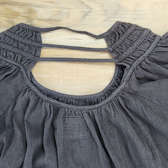 🍑Free People Gray Boho Top XSmall - Picture 4 of 11